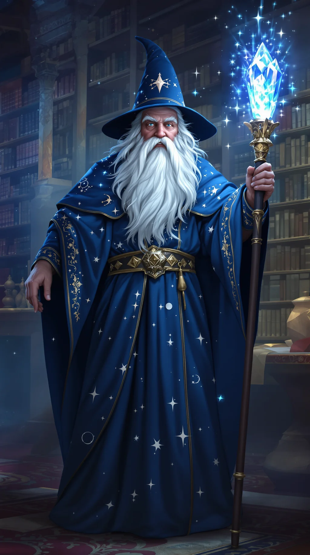 Archmage wizard, fantasy illustration