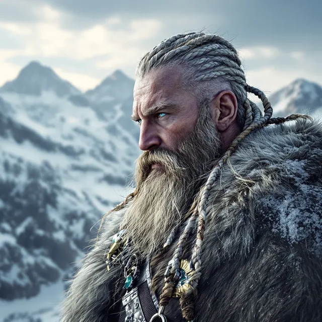 Viking savaşçı portre, fotogerçekçi